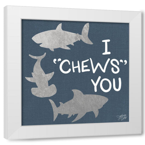 I Chews You White Modern Wood Framed Art Print by Dicks, Stephanie