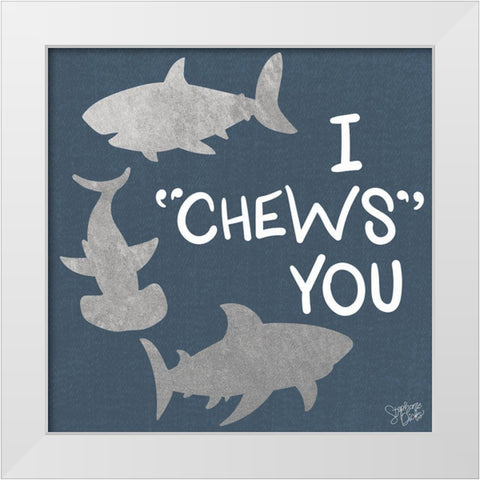 I Chews You White Modern Wood Framed Art Print by Dicks, Stephanie