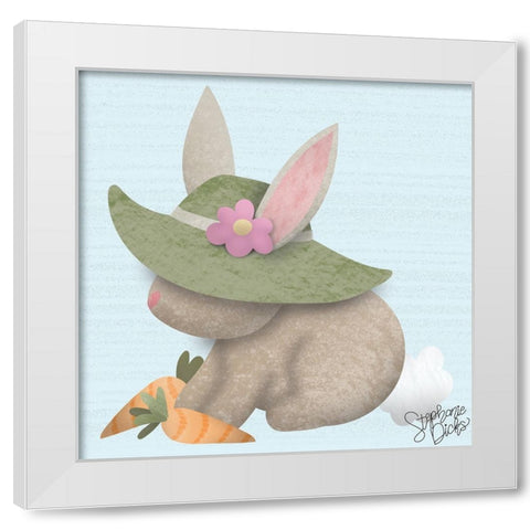 Easter Bunny II White Modern Wood Framed Art Print by Dicks, Stephanie