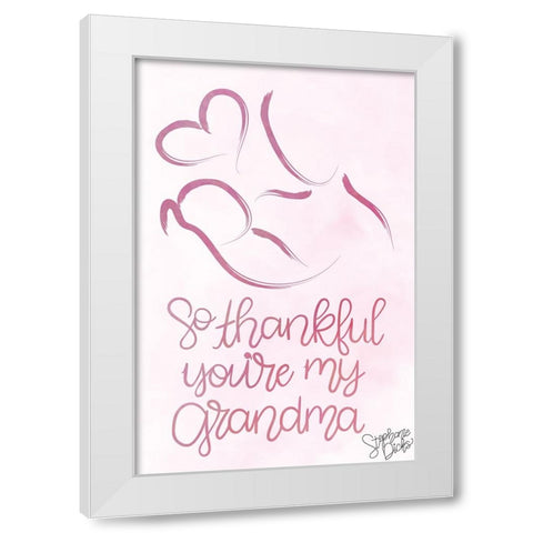 Grandma White Modern Wood Framed Art Print by Dicks, Stephanie