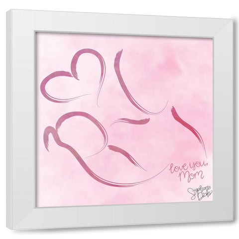 Mothers Day White Modern Wood Framed Art Print by Dicks, Stephanie