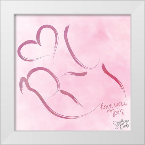 Mothers Day White Modern Wood Framed Art Print by Dicks, Stephanie