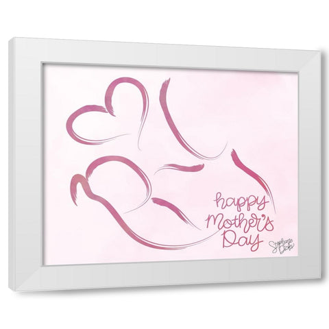 Mothers Day White Modern Wood Framed Art Print by Dicks, Stephanie