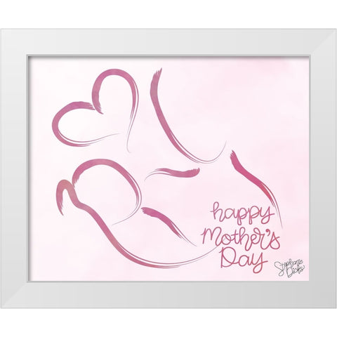 Mothers Day White Modern Wood Framed Art Print by Dicks, Stephanie
