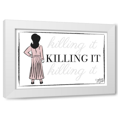 Killing It White Modern Wood Framed Art Print by Dicks, Stephanie