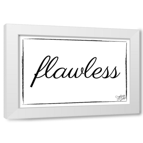 Flawless White Modern Wood Framed Art Print by Dicks, Stephanie