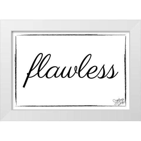 Flawless White Modern Wood Framed Art Print by Dicks, Stephanie