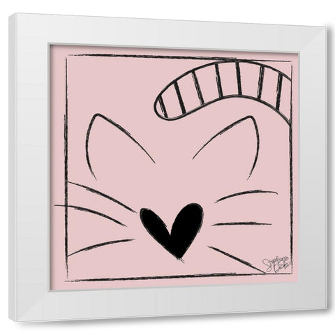 Kitten White Modern Wood Framed Art Print by Dicks, Stephanie