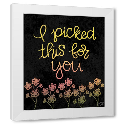 For You White Modern Wood Framed Art Print by Dicks, Stephanie