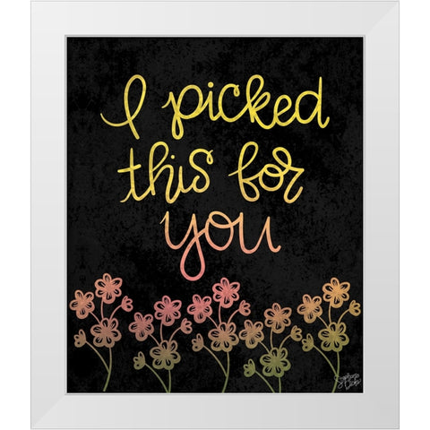 For You White Modern Wood Framed Art Print by Dicks, Stephanie