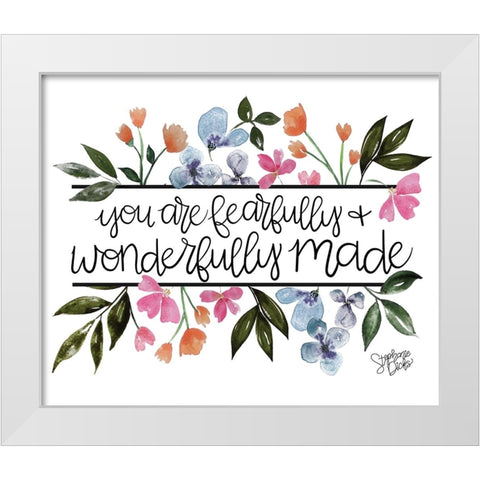 Wonderfully Made White Modern Wood Framed Art Print by Dicks, Stephanie