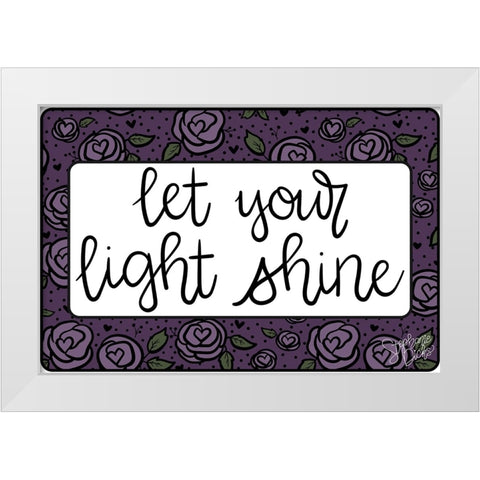 Let Your Light Shine White Modern Wood Framed Art Print by Dicks, Stephanie