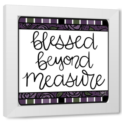 Blessed White Modern Wood Framed Art Print by Dicks, Stephanie