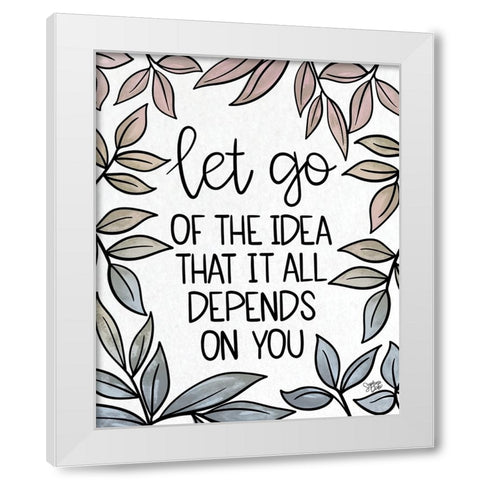 Let Go White Modern Wood Framed Art Print by Dicks, Stephanie