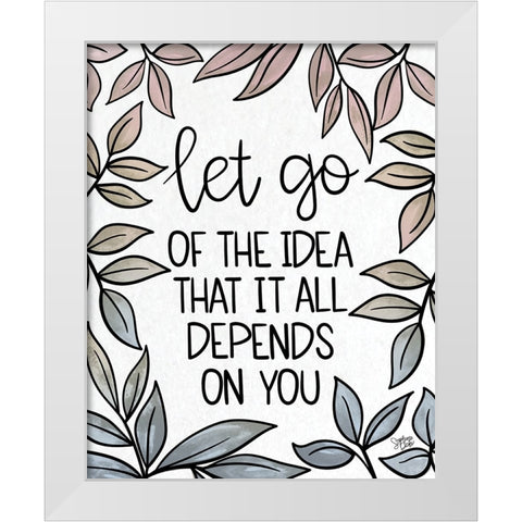Let Go White Modern Wood Framed Art Print by Dicks, Stephanie