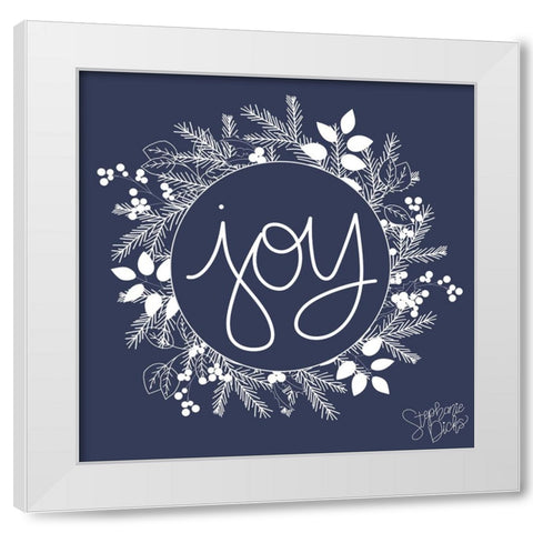 Joy White Modern Wood Framed Art Print by Dicks, Stephanie