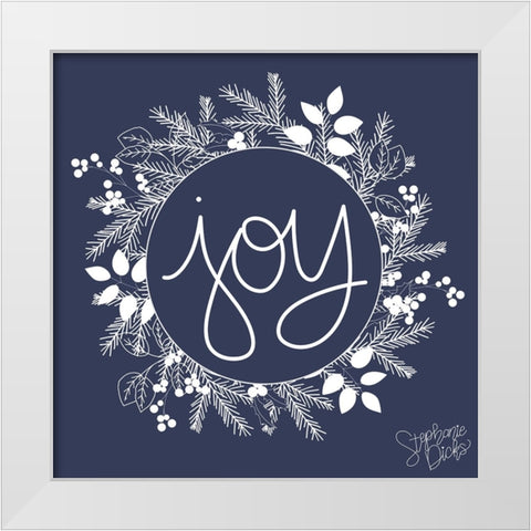 Joy White Modern Wood Framed Art Print by Dicks, Stephanie