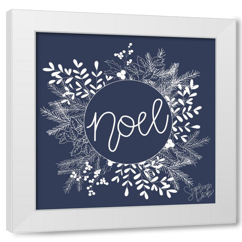 Noel White Modern Wood Framed Art Print by Dicks, Stephanie