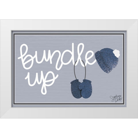 Bundle Up White Modern Wood Framed Art Print by Dicks, Stephanie