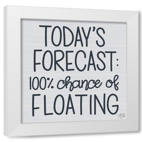 Floating White Modern Wood Framed Art Print by Dicks, Stephanie