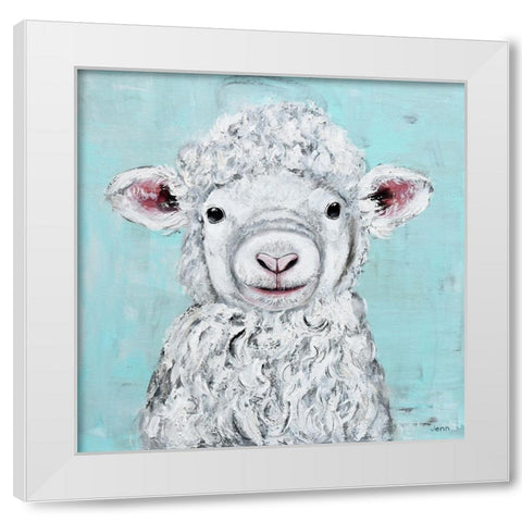 Little Lamb White Modern Wood Framed Art Print by Seeley, Jenn