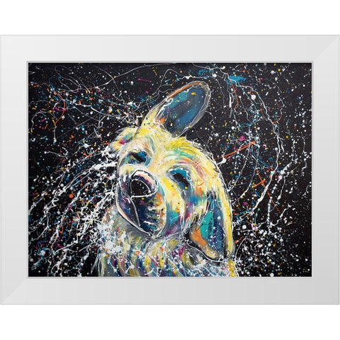 Shake it Off White Modern Wood Framed Art Print by Seeley, Jenn