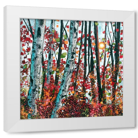 Autumn Radiance White Modern Wood Framed Art Print by Seeley, Jenn