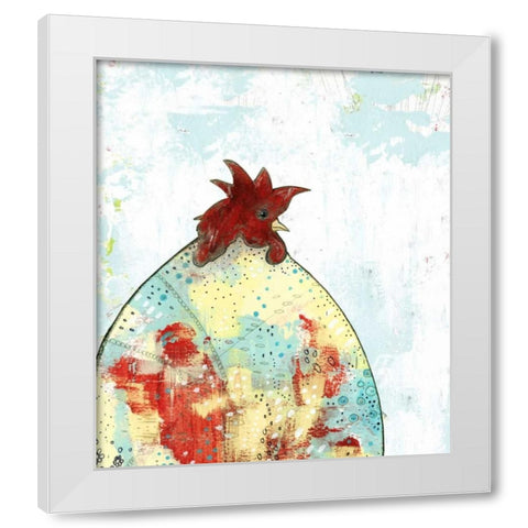 Rooster I White Modern Wood Framed Art Print by Ogren, Sarah