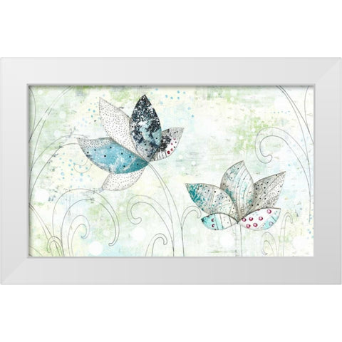 Lotus Flowers White Modern Wood Framed Art Print by Ogren, Sarah