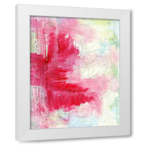 Watermelon Seeds Abstract White Modern Wood Framed Art Print by Ogren, Sarah
