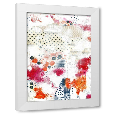 Orange and Fuchsia Abstract II White Modern Wood Framed Art Print by Ogren, Sarah
