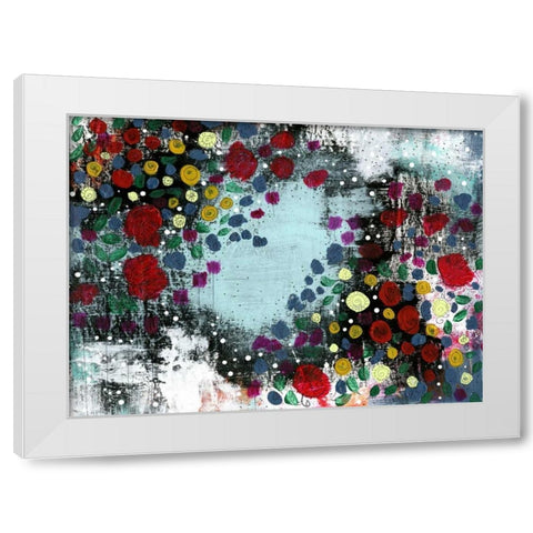 Flower Garden White Modern Wood Framed Art Print by Ogren, Sarah