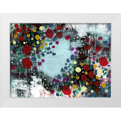 Flower Garden White Modern Wood Framed Art Print by Ogren, Sarah