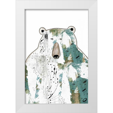 Brown Bear White Modern Wood Framed Art Print by Ogren, Sarah