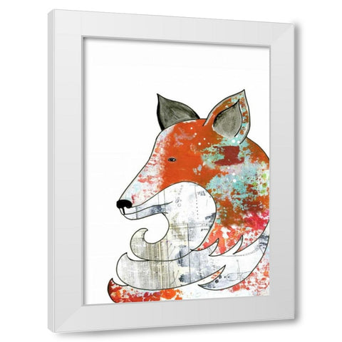Fox White Modern Wood Framed Art Print by Ogren, Sarah