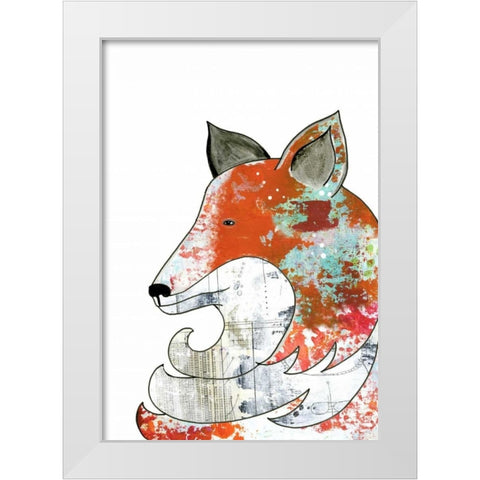 Fox White Modern Wood Framed Art Print by Ogren, Sarah
