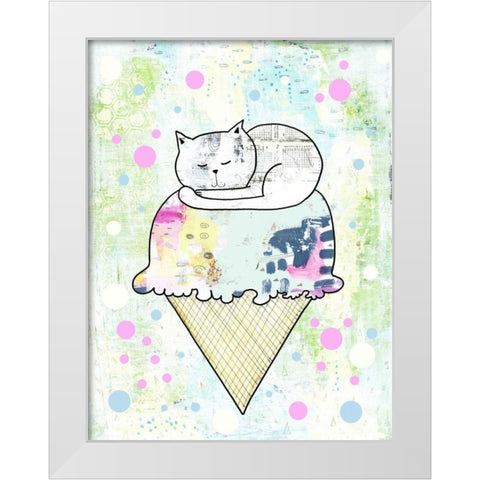 Sprinkles on Top White Modern Wood Framed Art Print by Ogren, Sarah