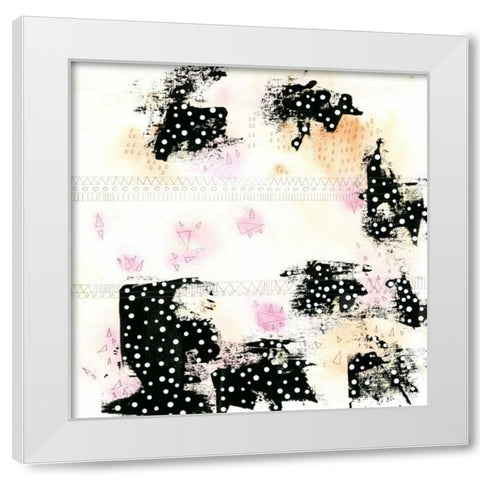 Pink and Black White Modern Wood Framed Art Print by Ogren, Sarah