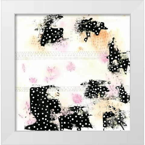 Pink and Black White Modern Wood Framed Art Print by Ogren, Sarah