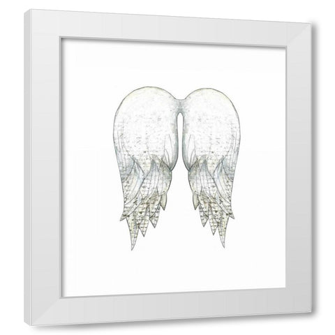 White Angel Wings White Modern Wood Framed Art Print by Ogren, Sarah