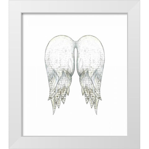 White Angel Wings White Modern Wood Framed Art Print by Ogren, Sarah