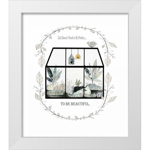 Beautiful Terrarium White Modern Wood Framed Art Print by Ogren, Sarah