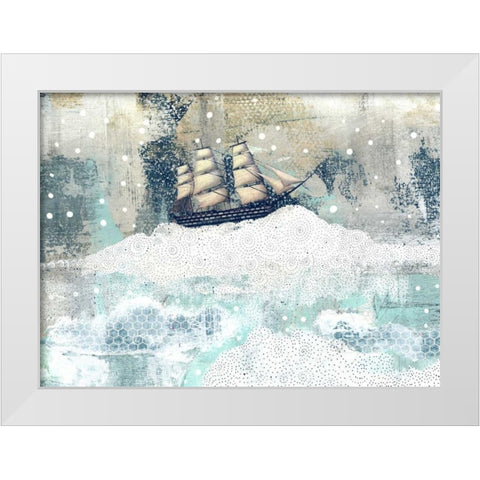 Ship White Modern Wood Framed Art Print by Ogren, Sarah