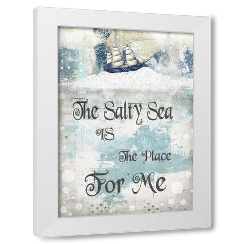 The Salty Sea White Modern Wood Framed Art Print by Ogren, Sarah