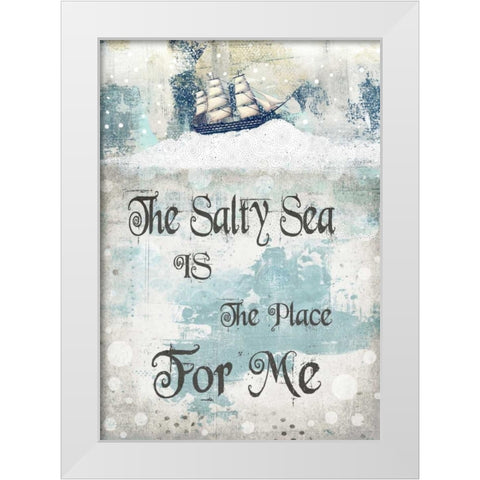 The Salty Sea White Modern Wood Framed Art Print by Ogren, Sarah