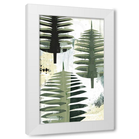 Palms II White Modern Wood Framed Art Print by Ogren, Sarah