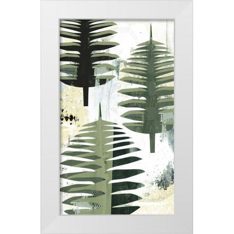 Palms II White Modern Wood Framed Art Print by Ogren, Sarah