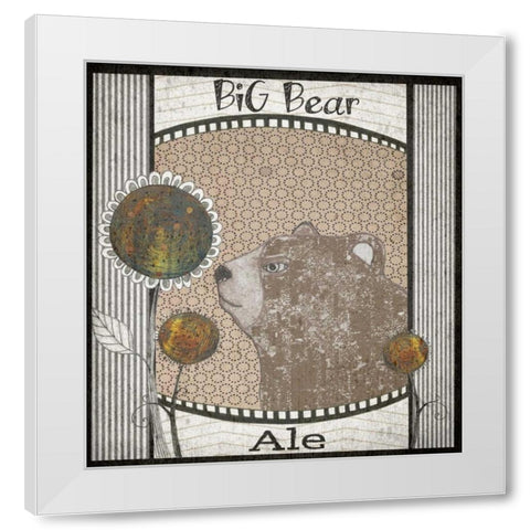 Big Bear Ale White Modern Wood Framed Art Print by Ogren, Sarah