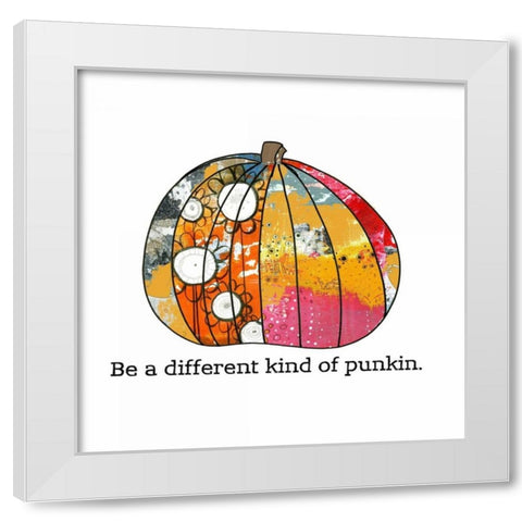 Pumpkin White Modern Wood Framed Art Print by Ogren, Sarah