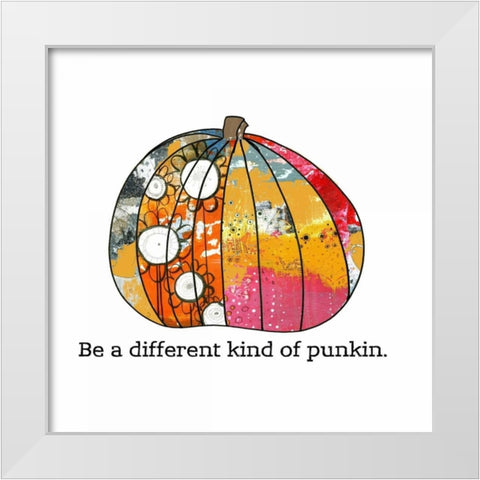 Pumpkin White Modern Wood Framed Art Print by Ogren, Sarah